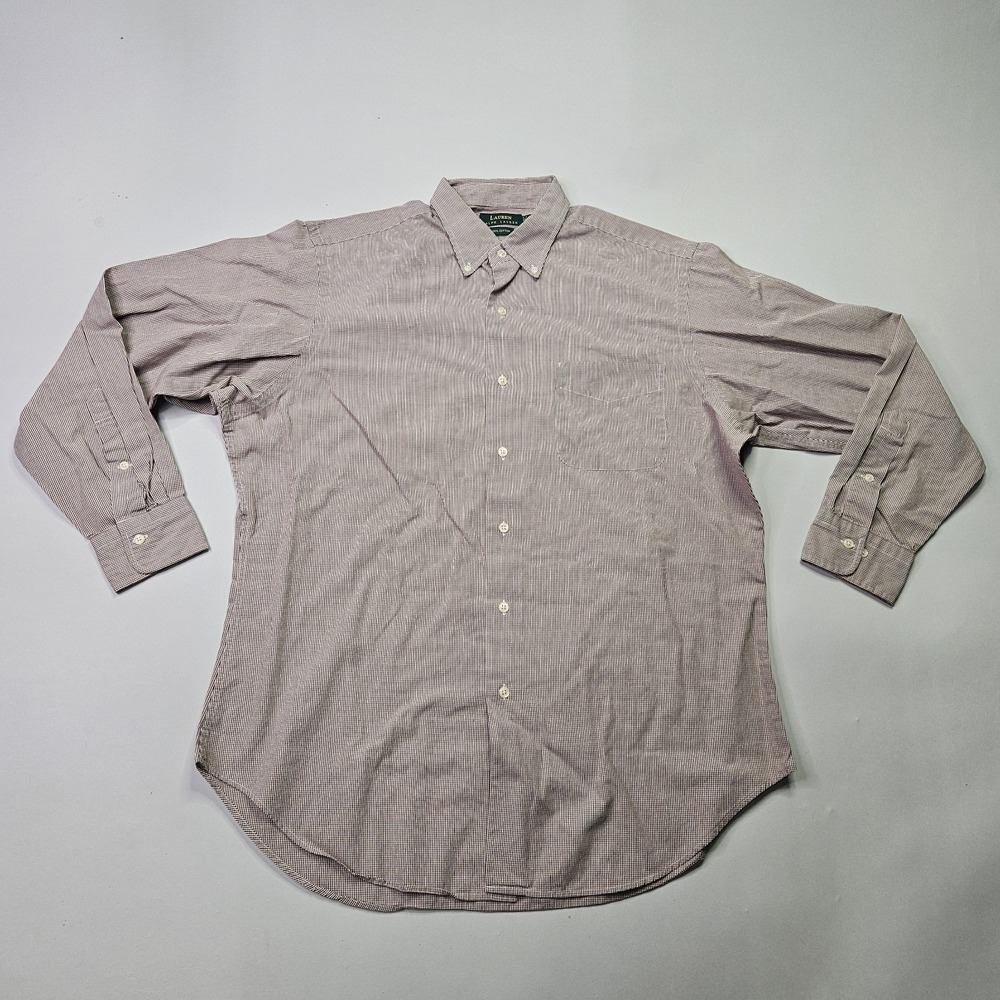 LAUREN Ralph Lauren Men's 16 32/33 Long Sleeve Button-Down Dress Shirt